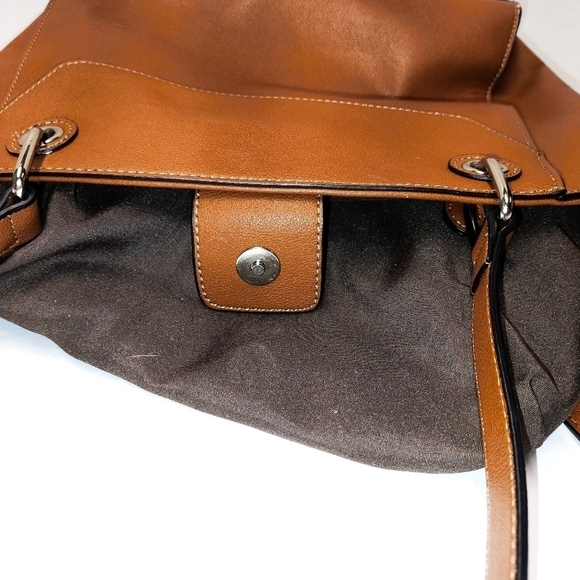 Classic Cognac Brown Faux Leather Tote Bag – Everyday Shoulder Purse - Picture 9 of 12